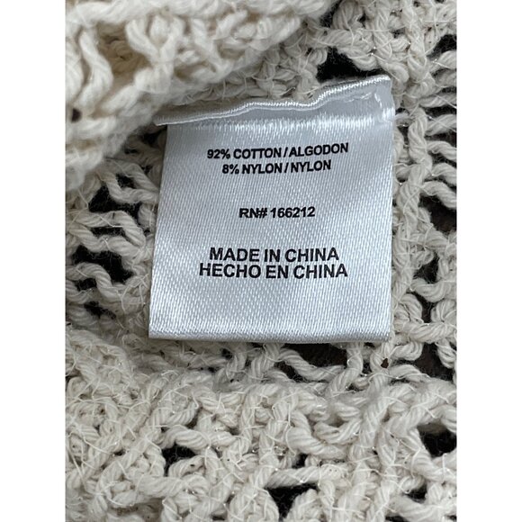 Ninety Clothing Co Knit Button-Front Short-Sleeve Cardigan Top Beige Size S - Picture 6 of 7